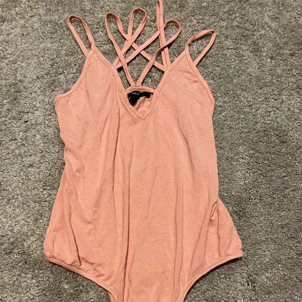Forever 21 Strappy Bodysuit-SMALL